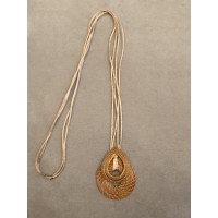Sautoir Pendentif Crème - Art Da Terra